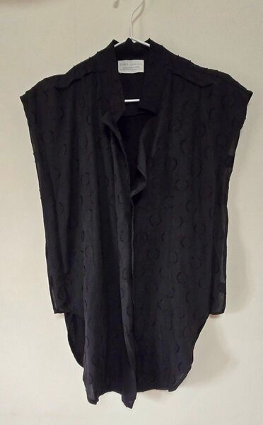 ZARA COLLECTION ザラ アシンメトリー ノースリーブシャツ ブラック