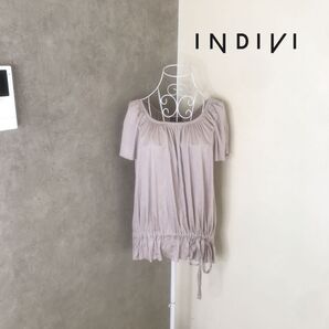 インディヴィ 1度着用 トップス カットソー