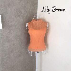 リリーブラウン 1度着用 カットソー トップス ノースリーブ