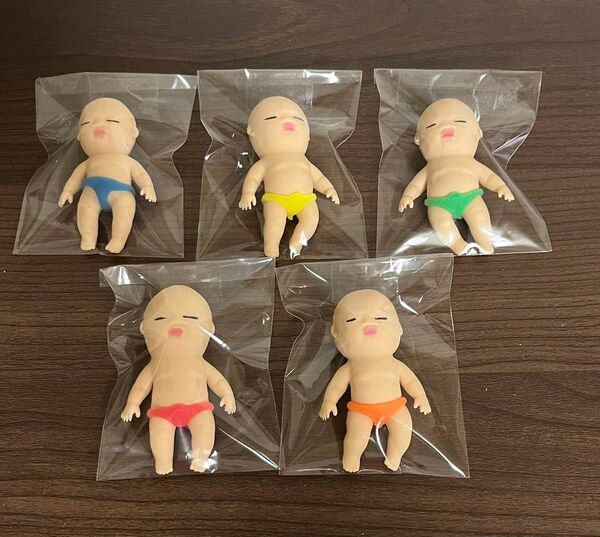 【新品】アグリーベイビーズ 赤ちゃん スクイーズ 5色 5体フルセット