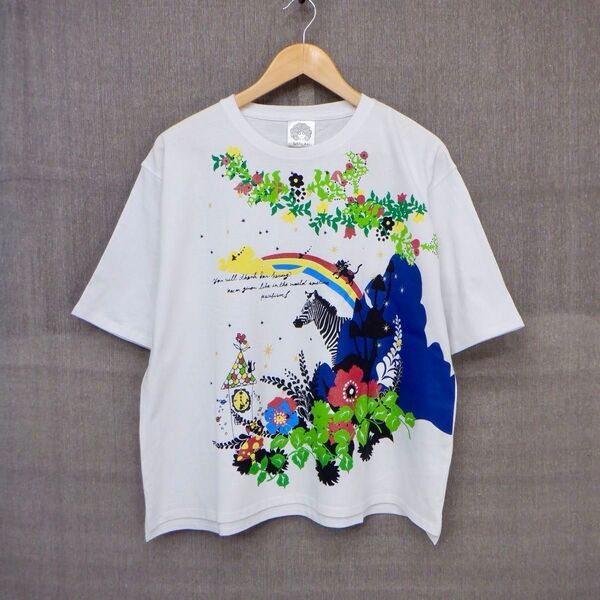 スカラー 142620 シマウマと花キノコ柄 メルヘンTシャツ