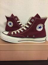 希少 CONVERSE ADDICT CHUCK TAYLOR CANVAS HI MAROON マルーン US9.5 28cm コンバース アディクト チャックテイラー_画像7