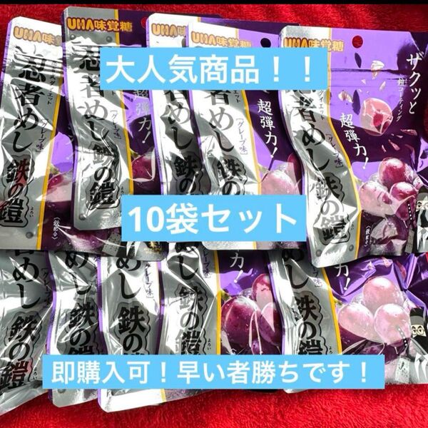 忍者めし 鉄の鎧 グレープ味 10袋セット