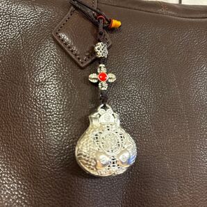 シルバーチャーム バッグチャーム キーホルダー 飾り(未使用) 長約8.5cm