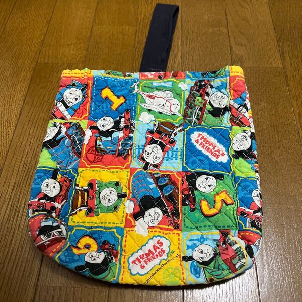 シューズケース トーマス 中に記名あり黒く塗りつぶします ハンドメイド品