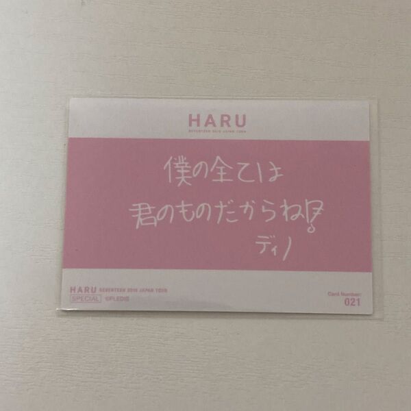 SEVENTEEN HARU メッセージトレカ ディノ