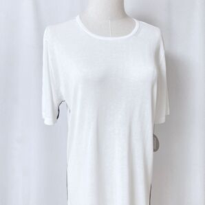 【coda&CYCLE】シアートップス 半袖 サイドライン シンプル Tシャツ トップス ホワイト F