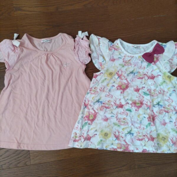 any FAM リボンTシャツチュニック130 2枚セット