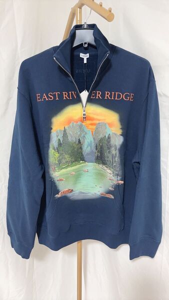 ロエベ 24AW アートワークプリントハーフジップスウェット メンズM