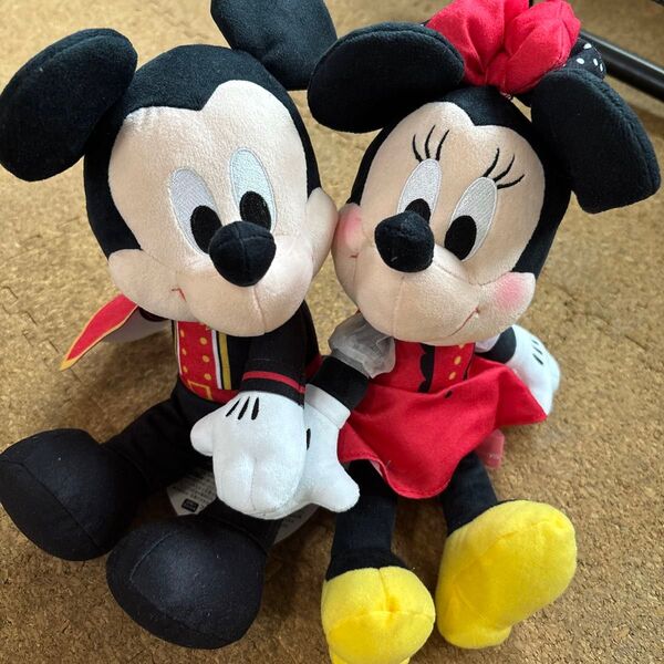 ミッキー&ミニー マスコットペアぬいぐるみ 2体セット
