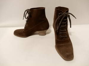  MiuMiu :miu miu! burns tea n back : race up short boots * size 36