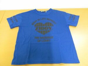 (34907)ZIDDYjiti- cut and sewn T-shirt short sleeves Logo Heart blue F USED