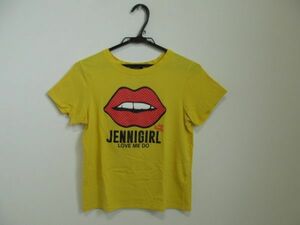 (34906)SISTER JENNI　シスタージェニィ　Tシャツ　カットソー　半袖　イエロー　140　USED