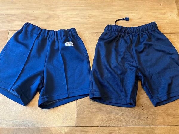 体操服、ハーフパンツ、130㎝、2枚セット 短パン 体操着 紺