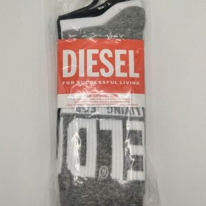 【Lサイズ】DIESEL(ディーゼル) メンズソックス クルーソックス 3足セット 男性用靴下 E3843