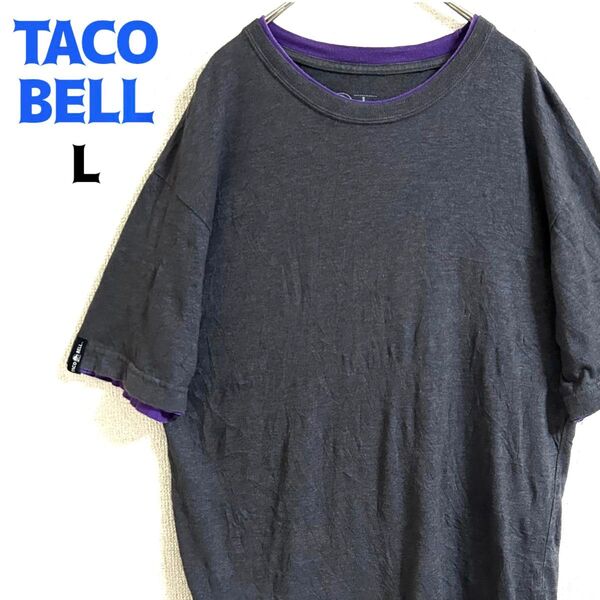 TACO BELL タコベル 半袖Tシャツ バックプリント グレー L クルーネック ヴィンテージ