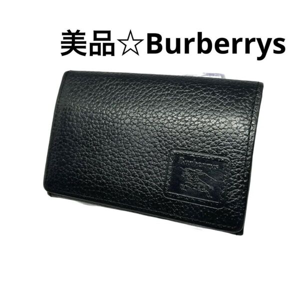 Burberrys美品☆名刺入れ チェック柄 カードケース 高級 お洒落 黒