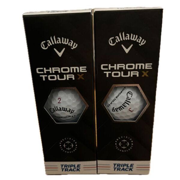 CHROME TOUR X トリプル・トラックボール (ホワイト) 2024年モデル 1スリーブ 2セット