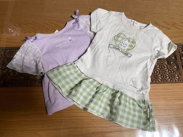 半袖Tシャツ 80サイズ こども服 夏服 女の子 2枚セット