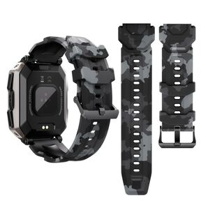 【週末セール!ほぼ半額オフ!未使用新品!】20mm 灰迷彩 FKM素材(フッ素ゴム)腕時計ベルト