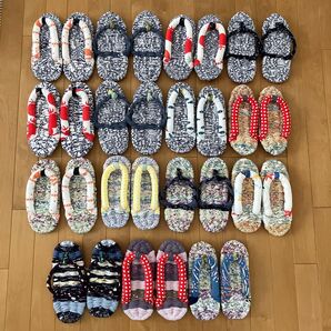 15足セット まとめ売り ハンドメイド 布ぞうり 雪駄 ルームシューズ わらじ 草履 外反母趾 スリッパ 手芸 快適 湿気 バザー