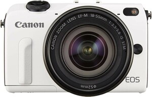 中古 美品 Canon EOS M2 EF-M18-55 IS STM レンズキット ホワイト キヤノン ミラーレス カメラ おすすめ 人気