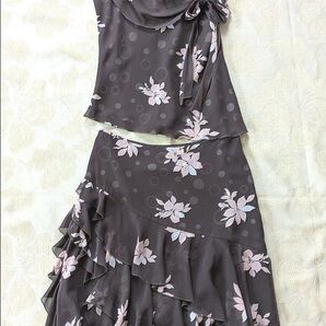 MAITRESSE セットアップ キャミソール ドレス スカート 花柄 フリル