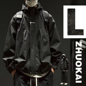 ウインドブレーカー L ブラック メンズ アウター 梅雨 ジム ランニング ジョギング ウォーキング