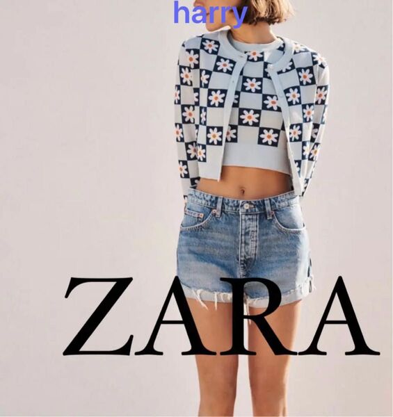 ZARA 花柄カーディガン レトロ