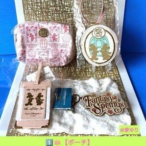 ファンタジースプリングスホテル【限定】エクスクルーシブ4点セット★ディズニーシー★ポーチ★コインケース★ラゲッジタグ★キーチェーン
