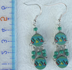  free shipping pe Roo earrings PI-029-02 2 step jpy type Anne desk sko ceramics in ka beads beautiful pretty na ska colorful foru Claw re costume 