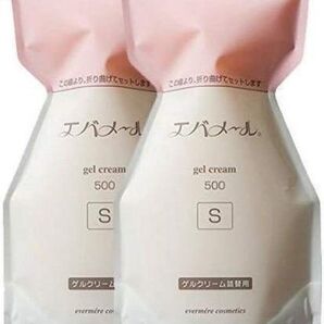 2個 エバメール ゲルクリーム Sタイプ 詰替 500g オールインワンジェル 箱出し リフィル Sタイプ詰替用