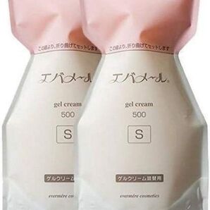 2個 エバメール ゲルクリーム Sタイプ 詰替 500g オールインワンジェル 箱出し リフィル Sタイプ詰替用
