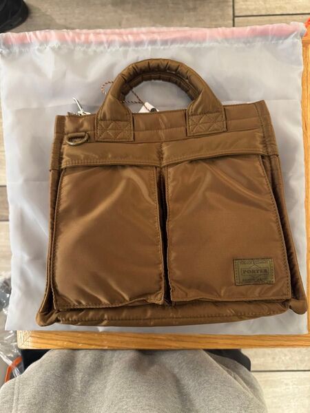 PORTER / TANKER COYOTE SQUARE TOTE BAG