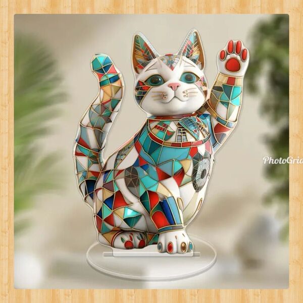 【新品】招き猫 アクリルスタンド インテリア プレゼント