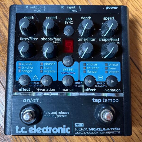 t.c. electronic NM-1 NOVA MODULATOR DUAL MODULATION EFFECTS