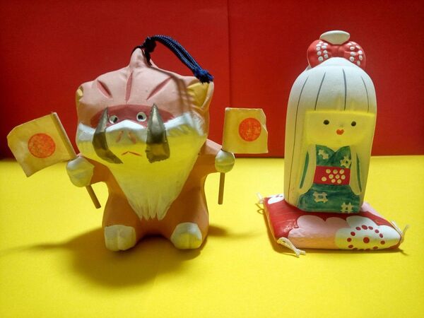 ★美品★ 博多人形 『少女』 『干支いのしし』2点 伝統工芸品 置物