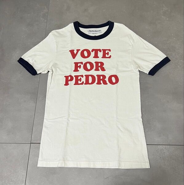 vote for pedro ナポレオン・ダイナマイト 公式 古着 リンガーTシャツ