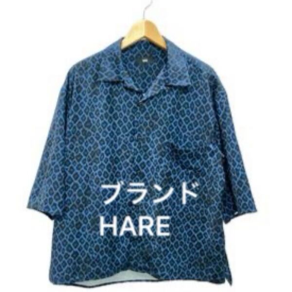 ハレ HARE レオパード ポリエステルシャツ メンズ FREE