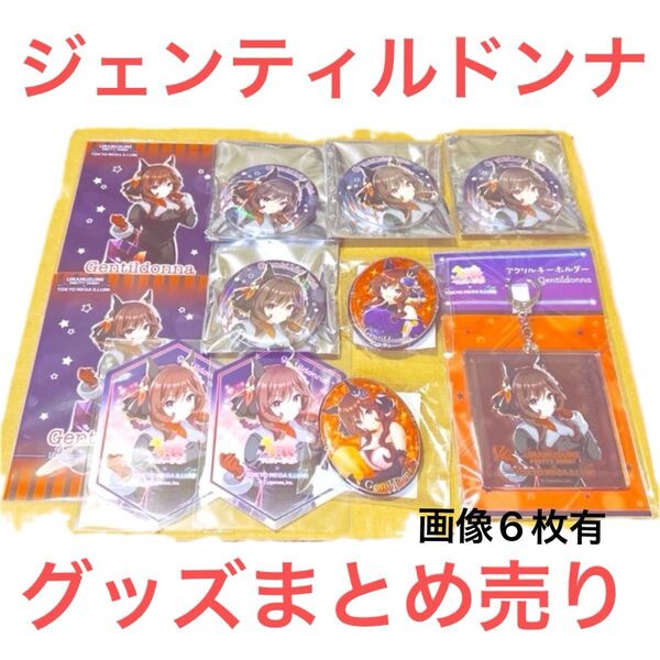 ジェンティルドンナ グッズセット メガイルミ anniversary グリッター缶バッジ アクリルスタンド クリアファイル ウマ娘