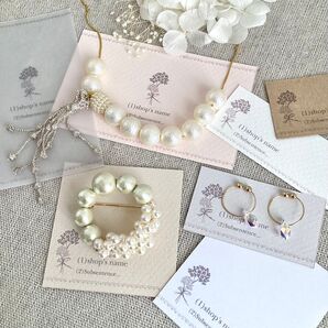 えらべるアクセサリー台紙 ドライフラワー紫陽花