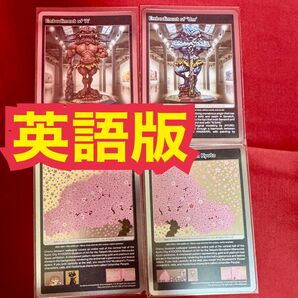 赤鬼 青鬼 京の桜図 4枚セット 英語版もののけ京都