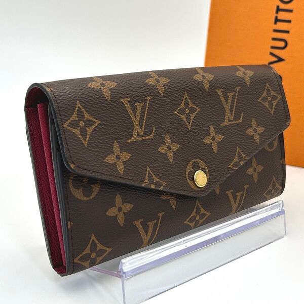 LOUIS VUITTON ルイヴィトン モノグラム ポルトフォイユ サラ 長財布 レディース 新型 フューシャ M62234
