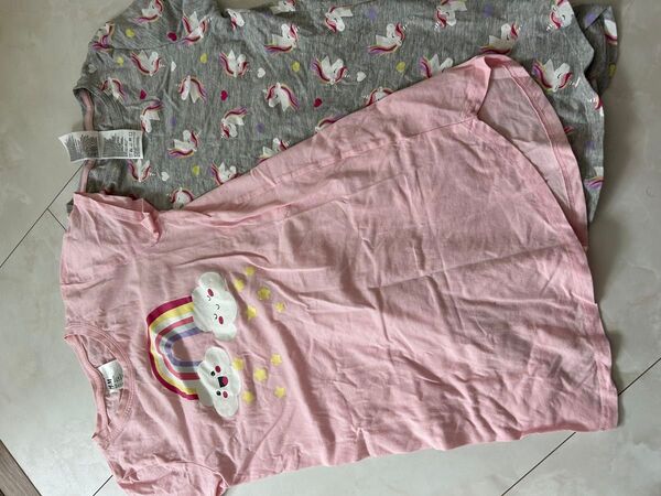 半袖 パジャマ 120 ワンピース Tシャツ H&M 子供服 セット