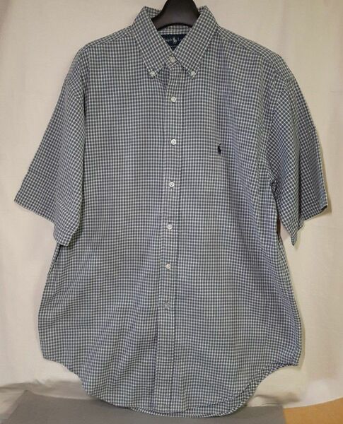 RALPH LAUREN BLAIRE 半袖シャツ ギンガムチェック柄 Mサイズ 90年代 90s ラルフローレン チェックシャツ