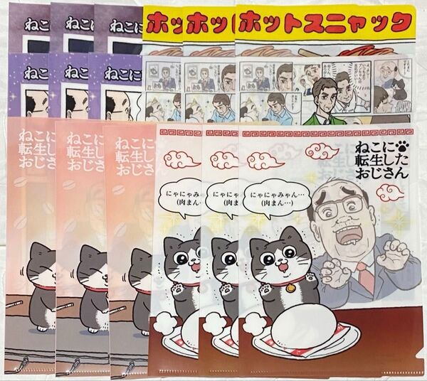 ファミマ『ねこに転生したおじさん』A5サイズマジッククリアファイル 18枚