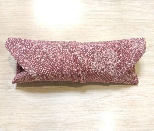弓道 かけ袋 袱紗 数寄屋袋 ハンドメイド ■ 波に花,抽象模様寄せ柄