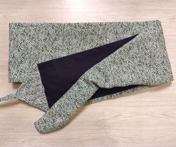 弓道 弓巻 弓巻き ハンドメイド ■ 草葉模様織出し紬