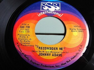 JOHNNY ADAMS★RECONSIDER ME/IF I COULD SEE YOU ONE MORE TIME SSS 770★200422t9-rcd-7インチレコードソウル1969 60'sUS盤オリジナル