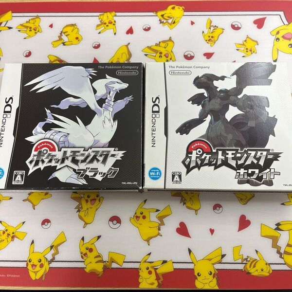 ポケットモンスター ブラック ポケットモンスター ホワイト Nintendo DS ソフト 紙箱付
